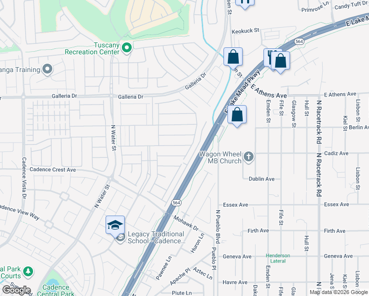 map of restaurants, bars, coffee shops, grocery stores, and more near 521 Open Hill Avenue in Henderson