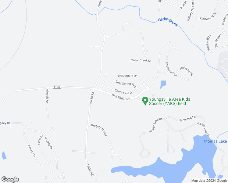 map of restaurants, bars, coffee shops, grocery stores, and more near 80 Shore Pine Drive in Youngsville