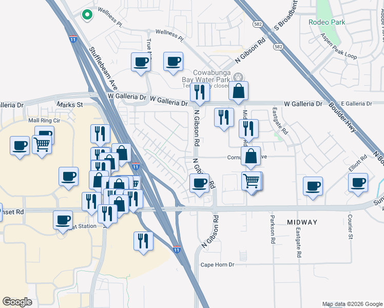 map of restaurants, bars, coffee shops, grocery stores, and more near 744 Forest Peak Street in Henderson
