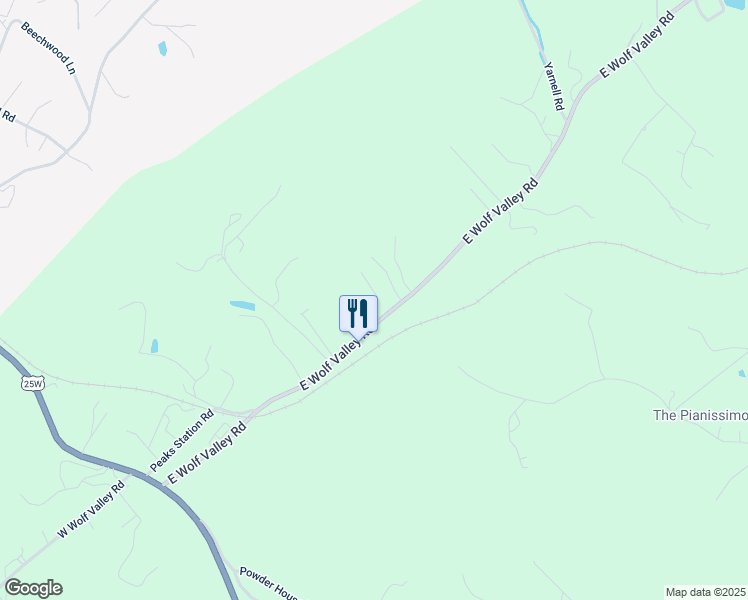 map of restaurants, bars, coffee shops, grocery stores, and more near 2344 East Wolf Valley Road in Clinton