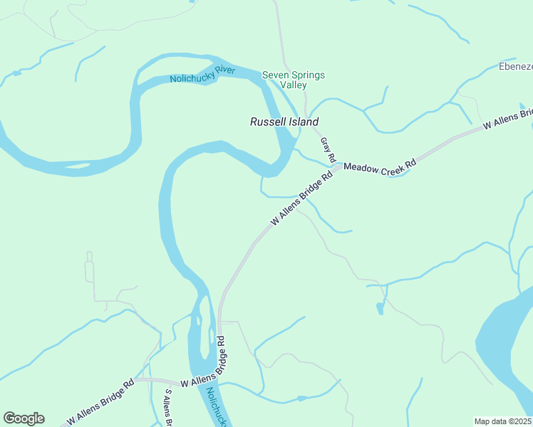 map of restaurants, bars, coffee shops, grocery stores, and more near 2230 West Allens Bridge Road in Greeneville