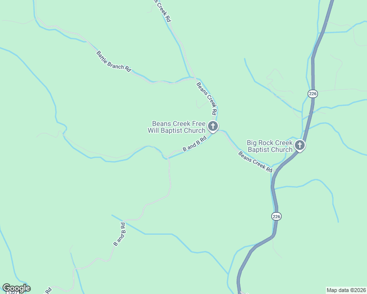 map of restaurants, bars, coffee shops, grocery stores, and more near 1399 B and B Road in Bakersville