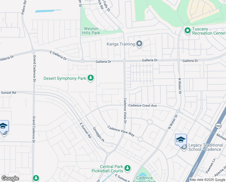 map of restaurants, bars, coffee shops, grocery stores, and more near Galleria Drive in Henderson