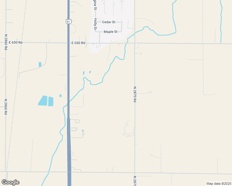 map of restaurants, bars, coffee shops, grocery stores, and more near 7218 North 2870 Road in Hennessey