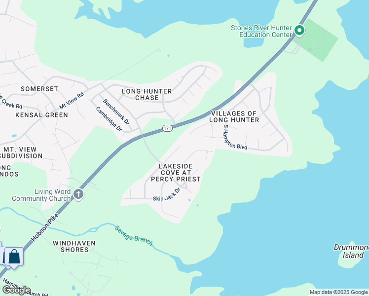 map of restaurants, bars, coffee shops, grocery stores, and more near 5248 Sunsail Drive in Nashville