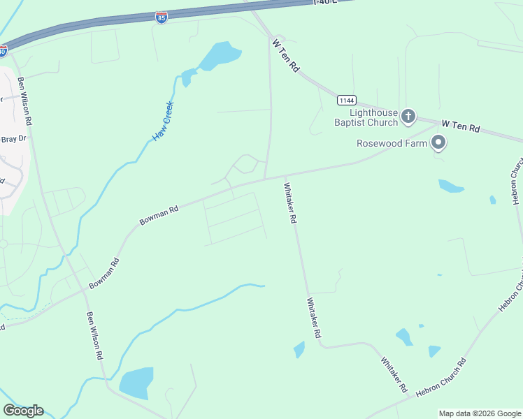 map of restaurants, bars, coffee shops, grocery stores, and more near 7148 Commodity Court in Mebane