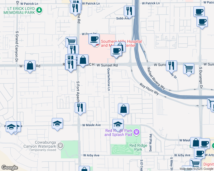 map of restaurants, bars, coffee shops, grocery stores, and more near 6646 Tumoulin Street in Las Vegas