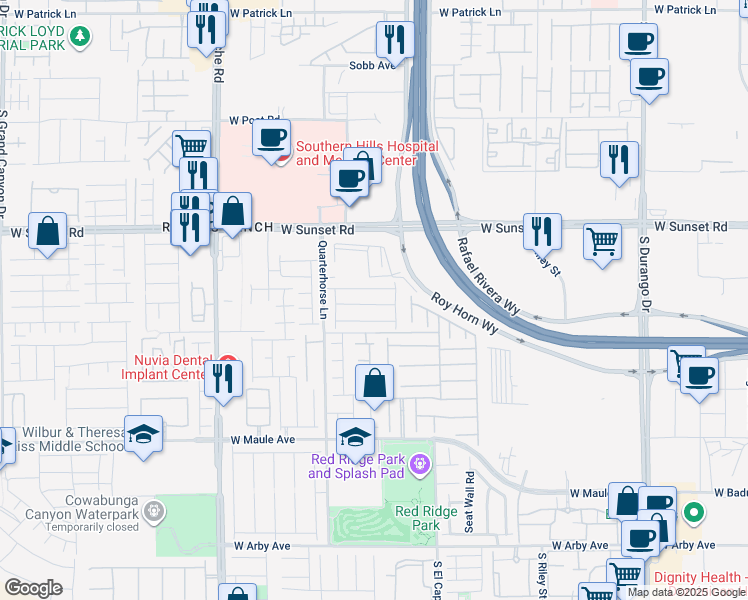map of restaurants, bars, coffee shops, grocery stores, and more near 9096 Vesey Avenue in Las Vegas