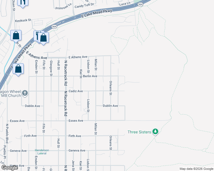 map of restaurants, bars, coffee shops, grocery stores, and more near 707 North Naples Street in Henderson
