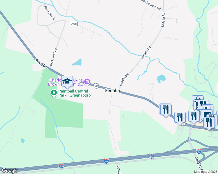 map of restaurants, bars, coffee shops, grocery stores, and more near in Sedalia