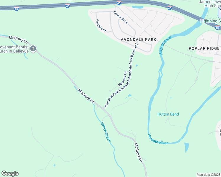 map of restaurants, bars, coffee shops, grocery stores, and more near 1044 Nunnery Lane in Nashville