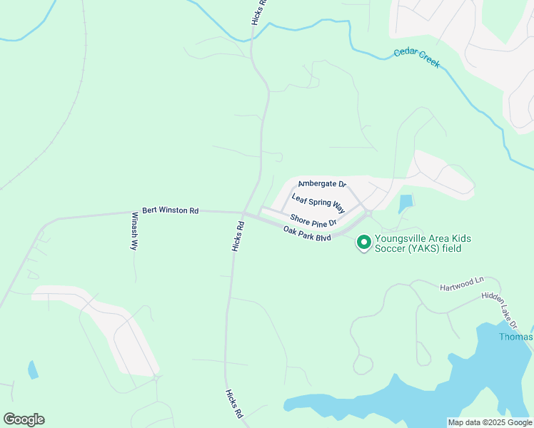 map of restaurants, bars, coffee shops, grocery stores, and more near 20 Shore Pine Drive in Youngsville