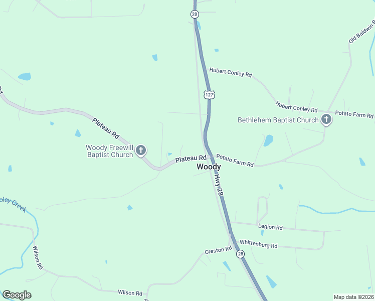 map of restaurants, bars, coffee shops, grocery stores, and more near 87 Plateau Road in Crossville