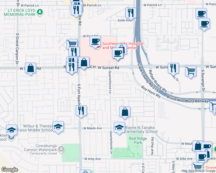 map of restaurants, bars, coffee shops, grocery stores, and more near 6634 Tumoulin Street in Las Vegas