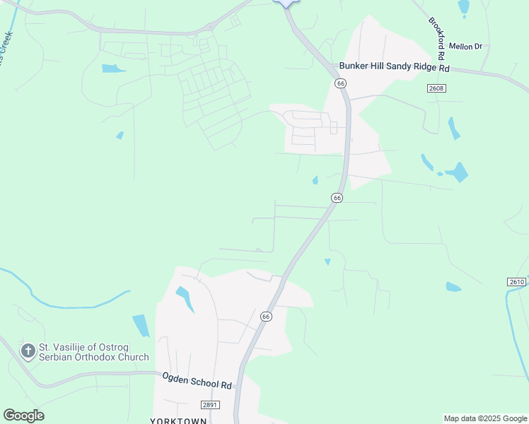 map of restaurants, bars, coffee shops, grocery stores, and more near Double D Road in Kernersville