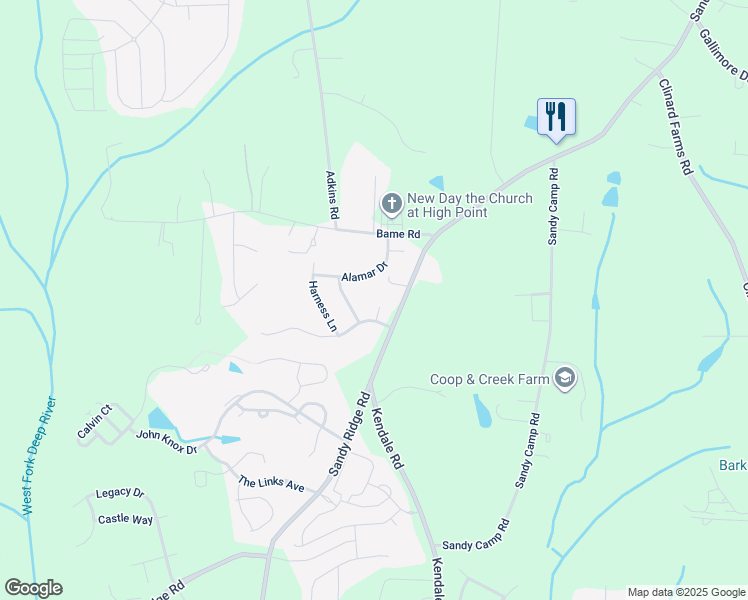 map of restaurants, bars, coffee shops, grocery stores, and more near 5013 Rosemont Court in Colfax