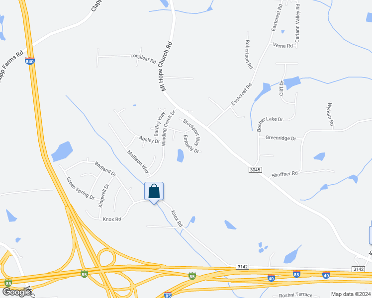 map of restaurants, bars, coffee shops, grocery stores, and more near 5014 Emberly Drive in McLeansville