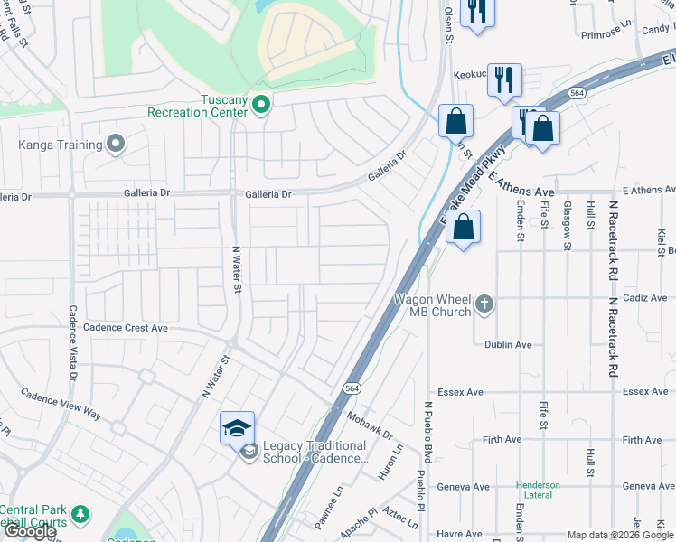 map of restaurants, bars, coffee shops, grocery stores, and more near 481 Open Hill Avenue in Henderson