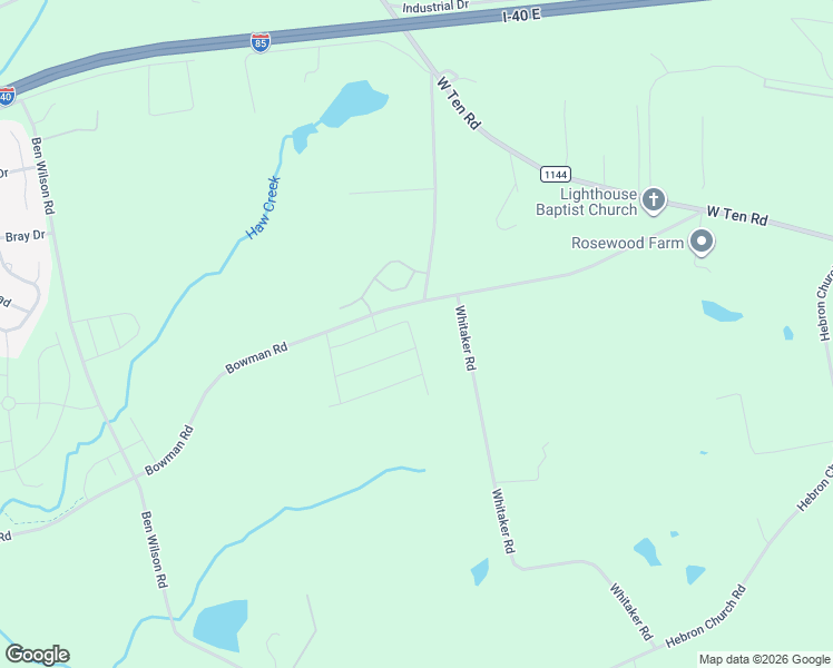 map of restaurants, bars, coffee shops, grocery stores, and more near 7148 Commodity Court in Mebane