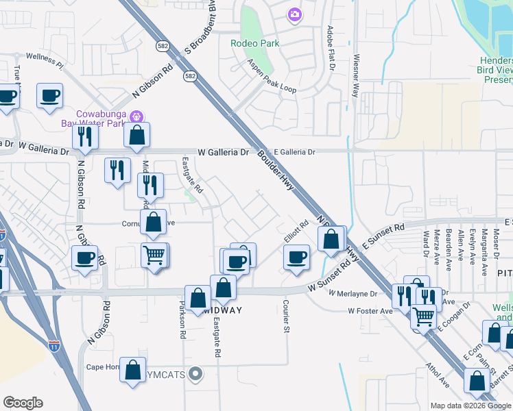 map of restaurants, bars, coffee shops, grocery stores, and more near in Henderson