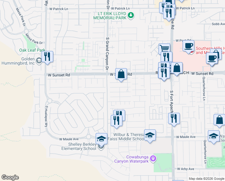 map of restaurants, bars, coffee shops, grocery stores, and more near 9789 Marcelline Avenue in Las Vegas