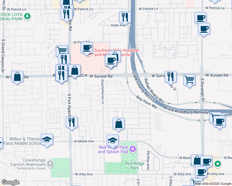 map of restaurants, bars, coffee shops, grocery stores, and more near in Spring Valley
