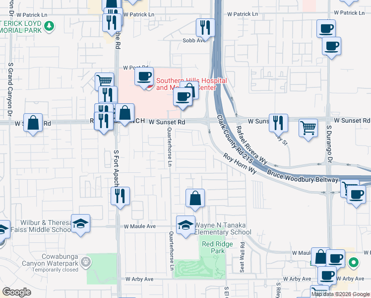 map of restaurants, bars, coffee shops, grocery stores, and more near in Spring Valley