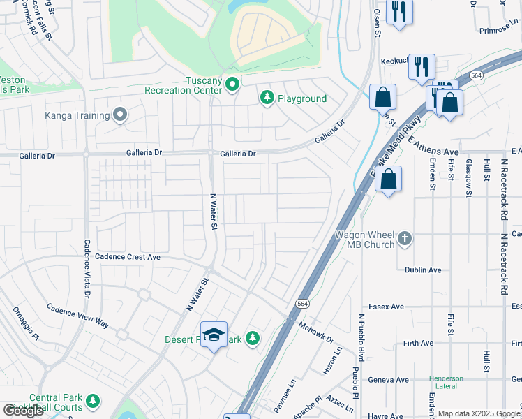 map of restaurants, bars, coffee shops, grocery stores, and more near 445 Heritage Bridge Avenue in Henderson