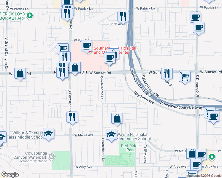 map of restaurants, bars, coffee shops, grocery stores, and more near in Spring Valley