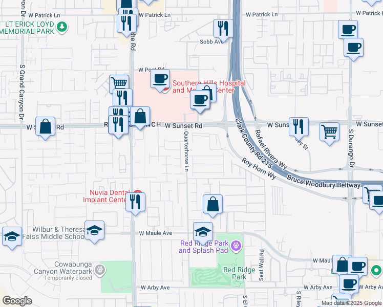 map of restaurants, bars, coffee shops, grocery stores, and more near in Spring Valley