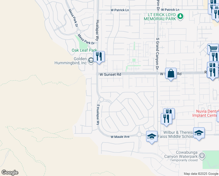 map of restaurants, bars, coffee shops, grocery stores, and more near 10131 Hollis Mountain Avenue in Las Vegas