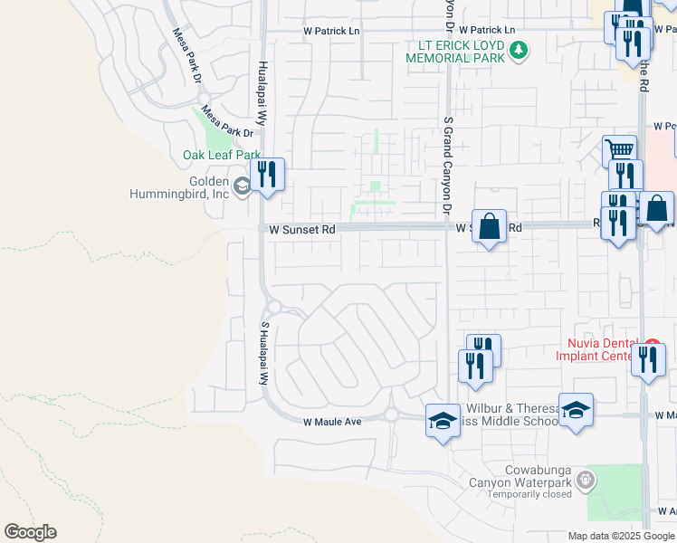 map of restaurants, bars, coffee shops, grocery stores, and more near 10019 Hollis Mountain Avenue in Las Vegas