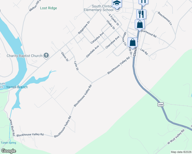 map of restaurants, bars, coffee shops, grocery stores, and more near 524 Blockhouse Valley Road in Clinton
