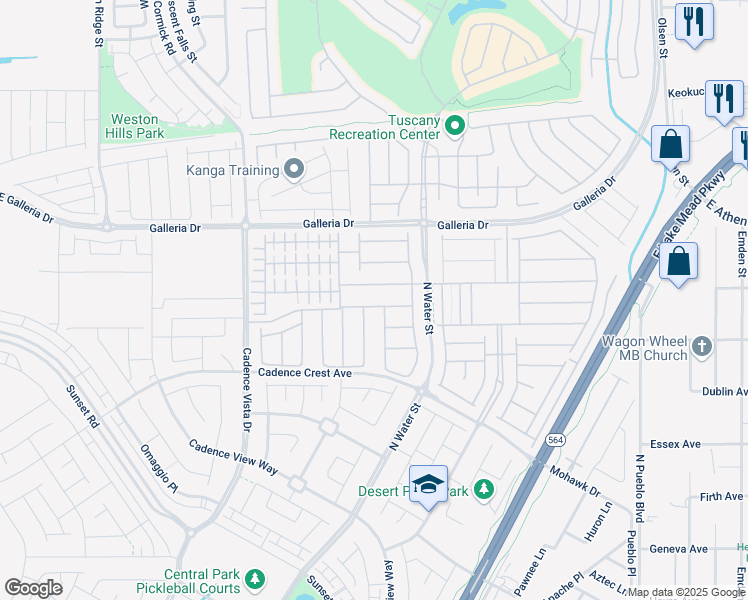map of restaurants, bars, coffee shops, grocery stores, and more near 326 Beethoven Ridge Avenue in Henderson