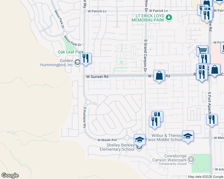 map of restaurants, bars, coffee shops, grocery stores, and more near 6554 Bryce Woodlands Street in Las Vegas