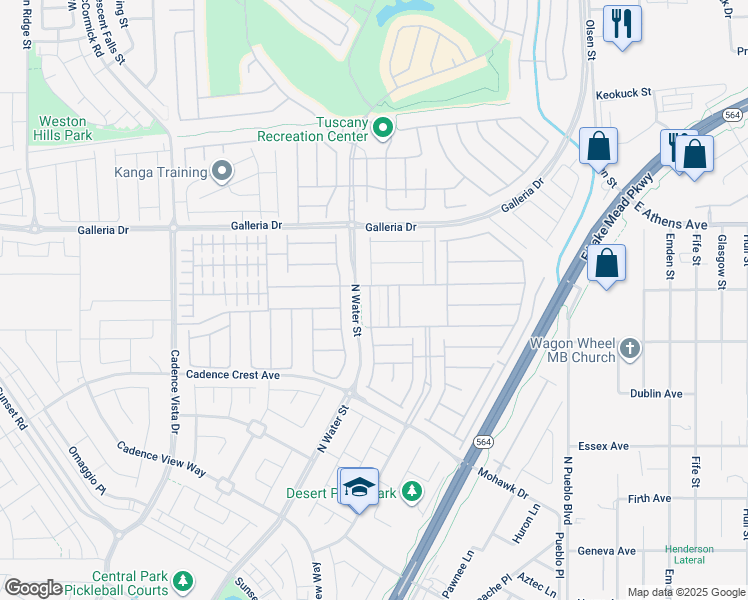 map of restaurants, bars, coffee shops, grocery stores, and more near 739 Orange Plume Walk in Henderson