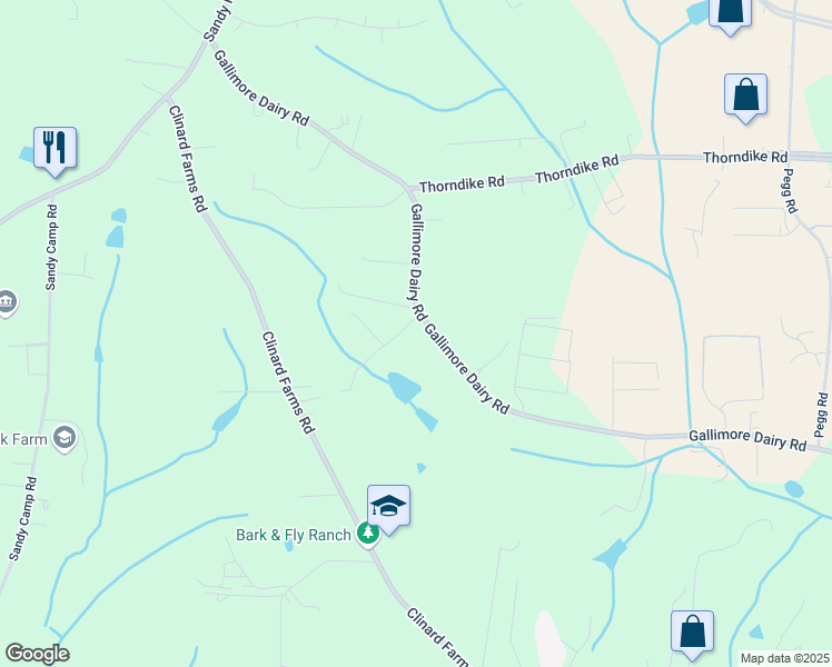 map of restaurants, bars, coffee shops, grocery stores, and more near 801 Cedarbrook Court in High Point