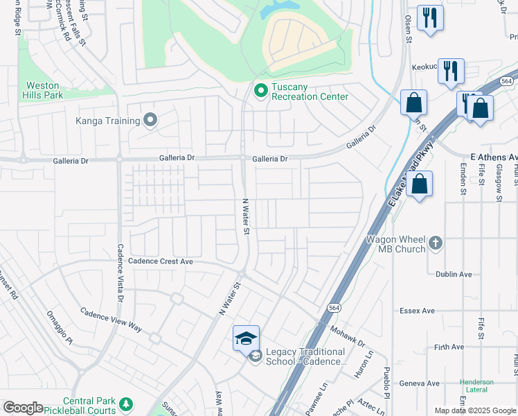 map of restaurants, bars, coffee shops, grocery stores, and more near 739 Orange Plume Walk in Henderson