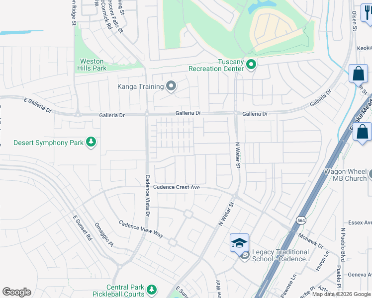 map of restaurants, bars, coffee shops, grocery stores, and more near 305 Heritage Bridge Avenue in Henderson