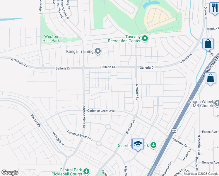 map of restaurants, bars, coffee shops, grocery stores, and more near 305 Heritage Bridge Ave in Henderson