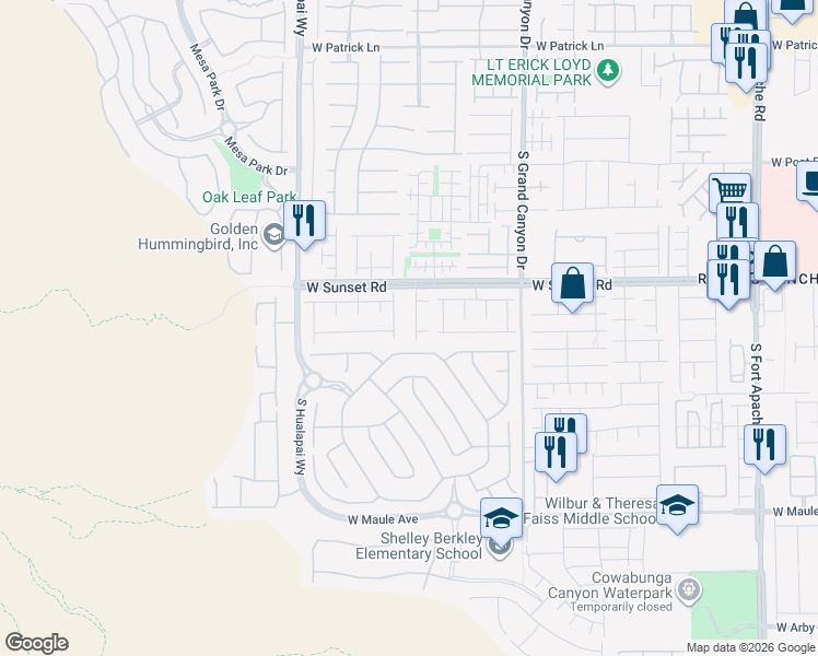 map of restaurants, bars, coffee shops, grocery stores, and more near 6554 Bryce Woodlands Street in Las Vegas