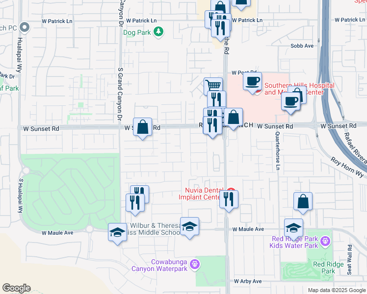 map of restaurants, bars, coffee shops, grocery stores, and more near 9580 Fresh Grown Court in Las Vegas