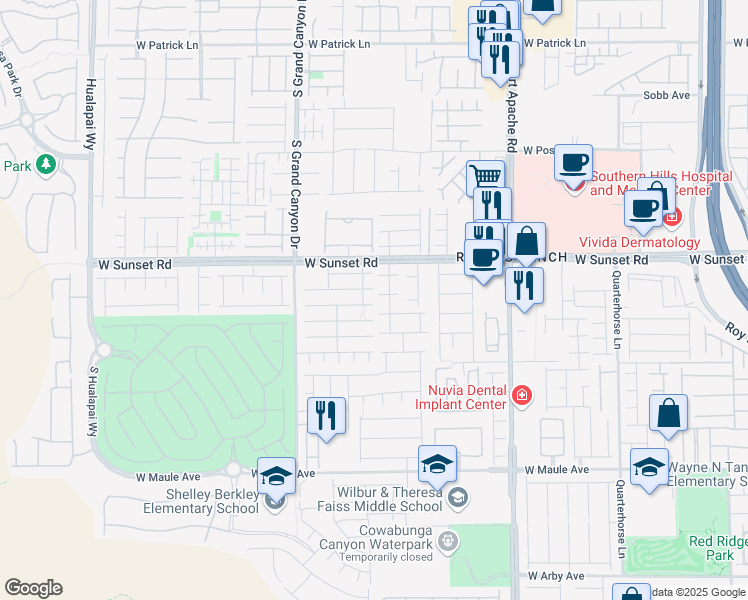 map of restaurants, bars, coffee shops, grocery stores, and more near 9656 Waukegan Avenue in Las Vegas