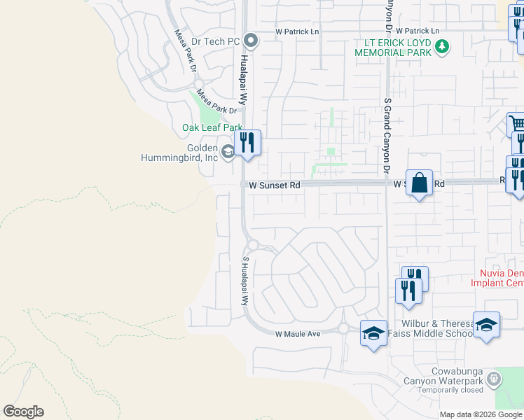 map of restaurants, bars, coffee shops, grocery stores, and more near 10160 Hollis Mountain Avenue in Las Vegas