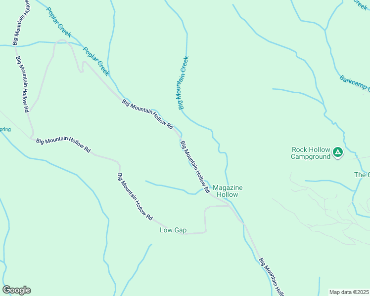 map of restaurants, bars, coffee shops, grocery stores, and more near Big Mountain Hollow Road in Oliver Springs