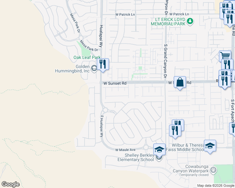 map of restaurants, bars, coffee shops, grocery stores, and more near 10106 Hollis Mountain Avenue in Las Vegas