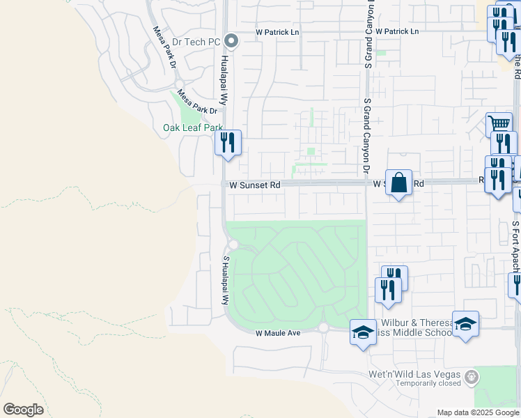 map of restaurants, bars, coffee shops, grocery stores, and more near 10106 Hollis Mountain Avenue in Las Vegas