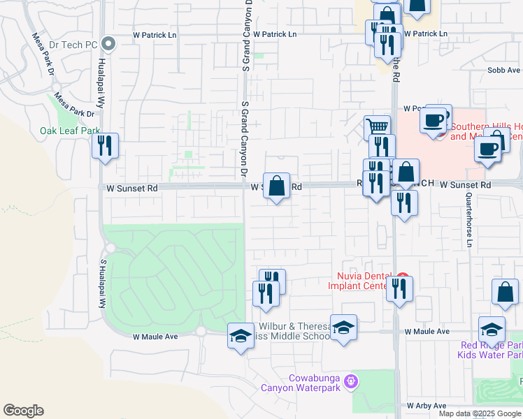 map of restaurants, bars, coffee shops, grocery stores, and more near 9753 Valmeyer Avenue in Las Vegas