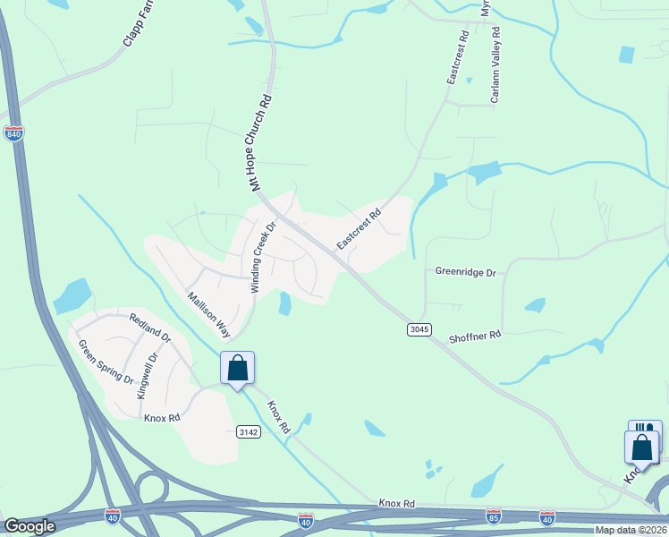 map of restaurants, bars, coffee shops, grocery stores, and more near 1600 Mount Hope Church Road in McLeansville
