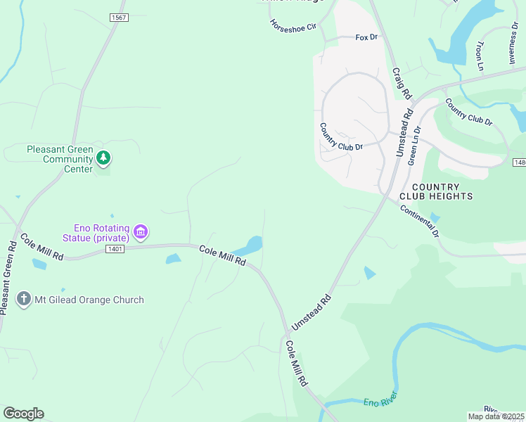 map of restaurants, bars, coffee shops, grocery stores, and more near 3447 Fish Pond Road in Durham